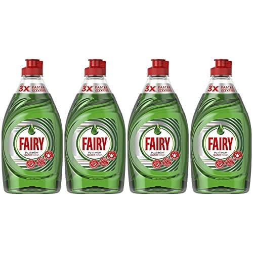 Image of Fairy Platinum Quickwash Washing Up Liquid Original 383ml, 4 Pack