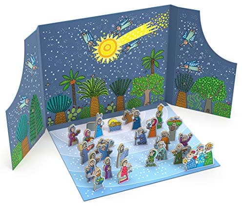 Image of The Birth of Jesus Advent Calendar and Nativity Scene