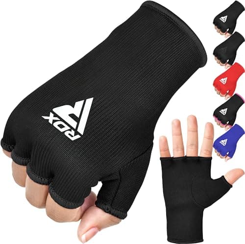 Image of Authentic RDX Boxing Fist hand inner gloves Muay Thai Wraps Black Medium