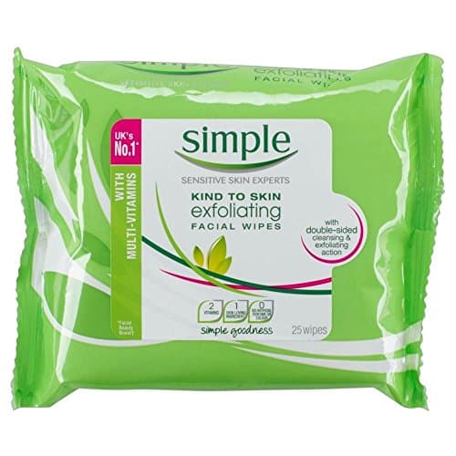 Image of Simple Kind To Skin Exfoliating Facial Wipes 25 Pieces