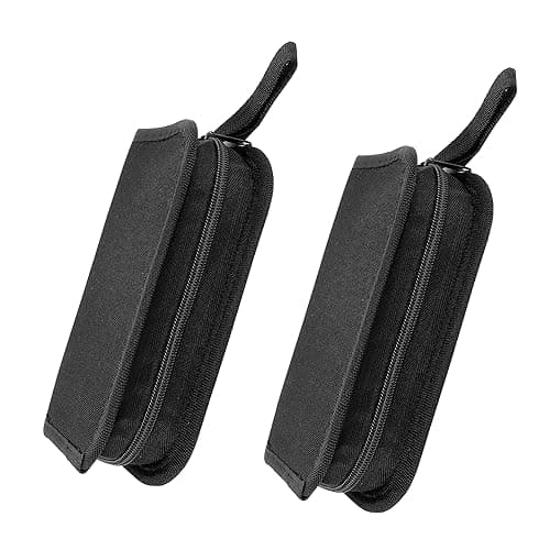Image of Umaki 2pack Small Tool Pouch, Canvas Zipper Pouch With 13 Adjustable Loops, Tool Organizer Storage Bag, Utility Tool Bag For Craft Making, Maintenance, Electrician and Carpenters, 10 * 20.5cm, Black