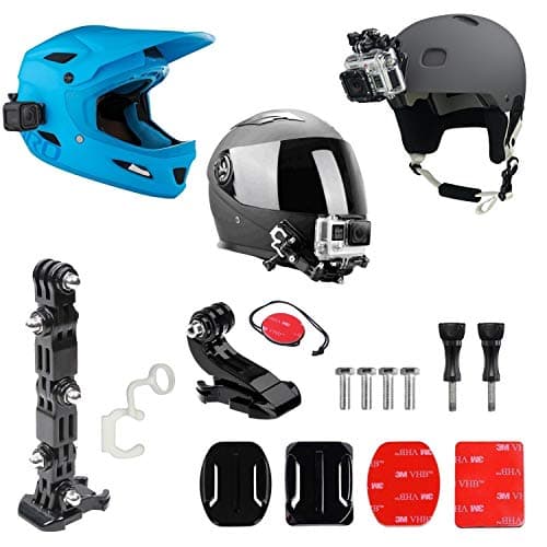 Image of micros2u Helmet Sticky Mounts Adhesive Buckle Mount Screw Accessory Kit Compatible with GoPro Hero 13 12 11 10 Max 9 8 7 6 5 Session DJI Osmo Action Cameras (20 in 1)