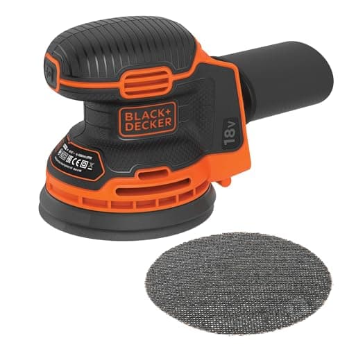 Image of BLACK+DECKER Cordless Random Orbit Sander 18V Bare Unit (Battery not Included). BDCROS18N-XJ