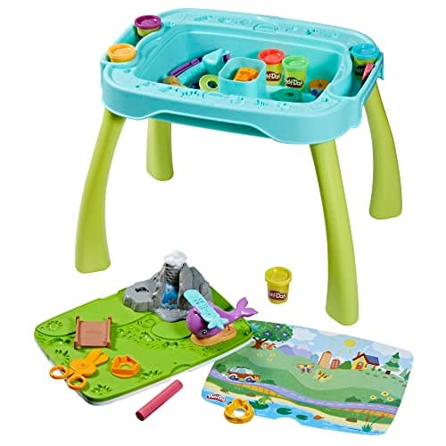 Image of Play-Doh All-in-One Creativity Starter Station Activity Table, Preschool Toys for 3 Year Old Boys & Girls & Up, Starter Sets