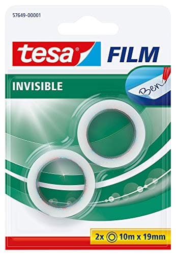 Image of tesa Matte Invisible Film 10 m x 19 mm 2 Rolls in Blister Packaging