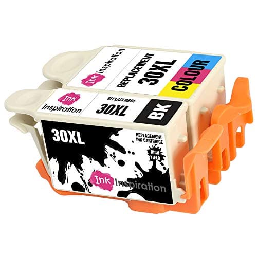 Image of Ink Inspiration® Replacement for Kodak 30 30XL 30B 30CL Ink Cartridges 2-Pack, Use with Kodak ESP C100 C110 C115 C300 C310 C315 C330 C360 1.2 3.2 3.2S Hero 2.2 3.1 5.1 Office 2100 2150, Black/Colour