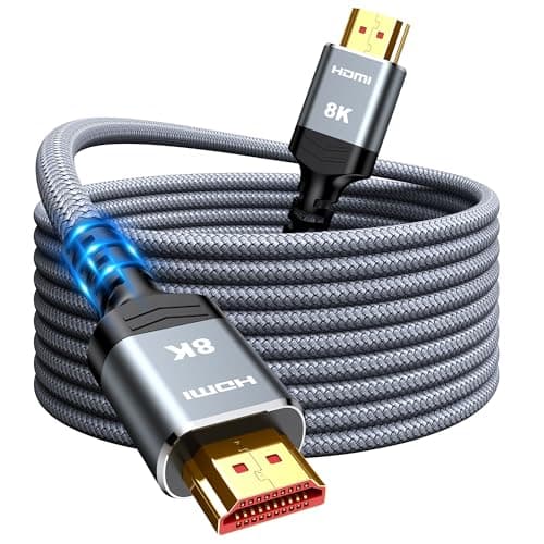 Image of Snowkids 7.5m 8K HDMI Cable, HDMI 2.1 Cable, 8K@60Hz HDMI Lead, 4K@120Hz, eARC HDR10 4:4:4| 21:9, HDCP 2.2/2.3, 3D, VRR, Ethernet Function, Compatible with Latest game console/TV/HDTV