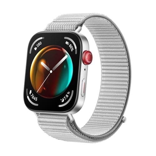 Image of HUAWEI WATCH FIT 3 Smartwatch for men women, iOS & Android, Up to 10 Days Battery Life, Bluetooth Calls, GPS Smartwatch, Aluminum Case, AMOLED Display, Health&Fitness Tracker, Gray Nylon