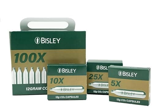 Image of BISLEY 12g CO2 Cartridges for Airsoft Guns – Pack of 50 Non-Threaded Gas Canisters – Steel CO2 Capsules for Airsoft BB Gun, CO2-Powered Devices & Gear