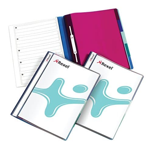 Image of Rexel A4 Five Part File with Colour Coded Tabs, 100 Sheet Capacity - Clear