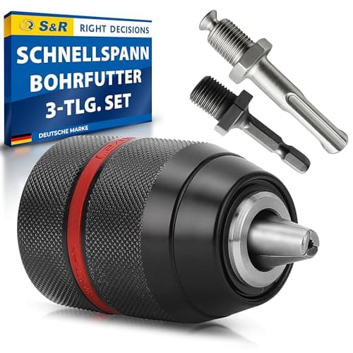 Image of S&R Keyless SDS Drill Chuck 2-13mm 1/2-20 UNF with Adapter SDS-Plus
