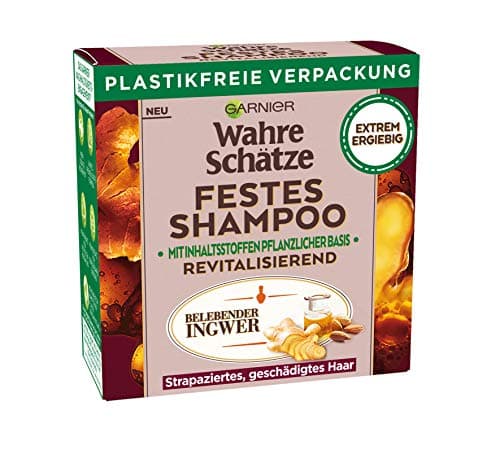 Image of Garnier Solid Shampoo Invigorating Ginger with Organic Ginger Revitalises Damaged Hair Biodegradable Formula Vegan True Treasures 1 Piece