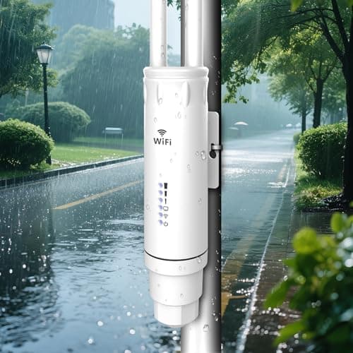 Image of WONLINK Outdoor Wireless Access Point, AC1200 Dual Band 5G/2.4GHz Outdoor WiFi Extender, IP66 Weatherproof with Ethernet Port, PoE, MU-MIMO, AP/Router/Bridge Modes, Ideal for Garden Wi-Fi