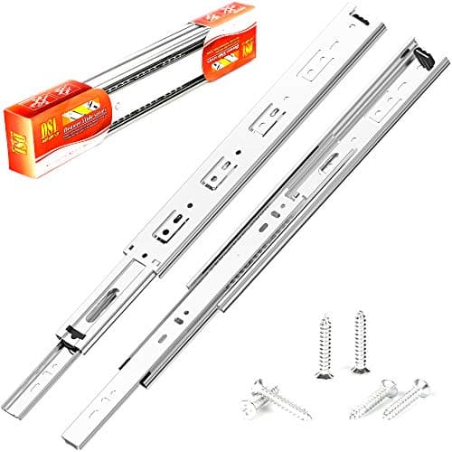 Image of DSL Daily Supply Ltd. Pair of Double Fully Extension Ball Bearing Drawer Slide Runner Heavy Duty 60kg with Fitting (Pair 700mm, 28'')