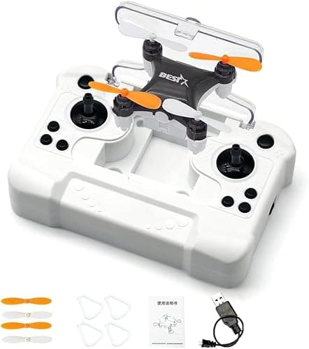 Image of Mini Drone, Pocket Remote Control Drone Easy Stunt Flights with 360° Flips & Altitude Hold, LED Lights & Propeller Guards, Indoor/Outdoor Beginner-Friendly RC Quadcopter (Black)