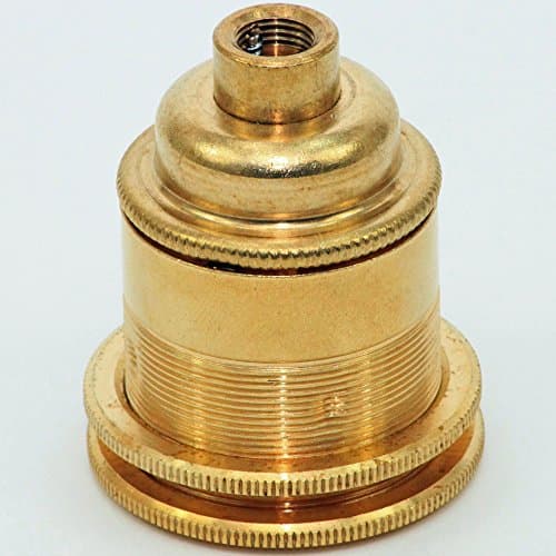 Image of Lamp Holder | ES | E27 | Edison Screw Threaded 10mm Entry Lamp Holder Made in The UK Brass