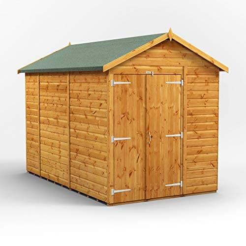 Image of POWER High Grade Premium Apex Wooden Shed with Double Door, Security Features, Door Flexibility, made from Extra Thick Timber (Windowless)