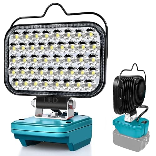 Image of Cordless LED Spotlight for Makita 14.4V/18V LXT Battery - Portable Work Light for Jobsite, Repairing, Outdoor Camping, Fishing, Emergency (No Battery)