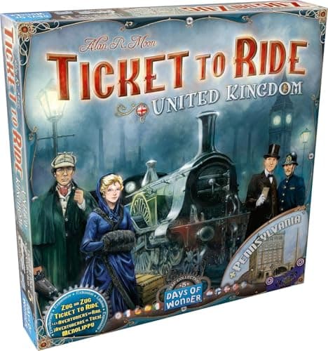 Image of Days of Wonder | Ticket to Ride United Kingdom | Board Game Expansion Only | Ages 8+ | 2-5 Players | 30-60 Minute Playing time