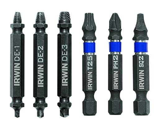 Image of IRWIN Tools Impact Performance Series Screw Grip Double-Ended Screw Extractor Insert Bits, 6-Piece Set (1876225)