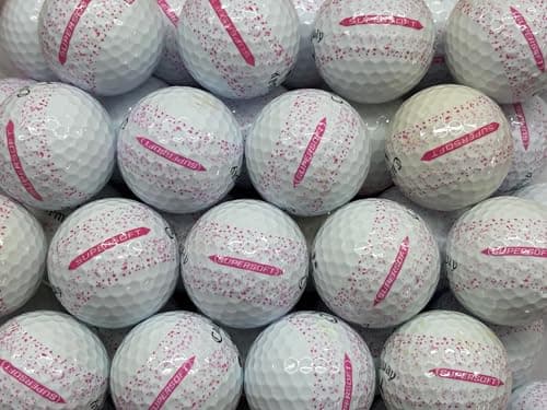 Image of Supersoft Splatter Pink Golf Balls Pearl/A Grade For Callaway Recycled 12 Pack
