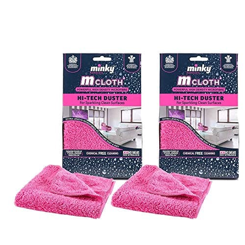Image of Janit-X All your Janitorial needs Minky M Hi-Tech Duster Cloth For Sparkling Clean Surfaces - Chemical Free Clean (2 Dusters)