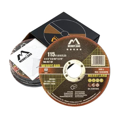 Image of Merryland Cutting Disc 115 Metal for Angle Grinder, 115 X 1.0 X 22.23 mm Cutting Wheel 25 Pieces, INOX Stainless Steel Iron 4.5 inch Type 41, Expert-Line E12071042