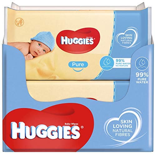 Image of Huggies Pure Baby Wipes - 18 Pack (56 Wipes Per Pack, 1008 Wipes Total)