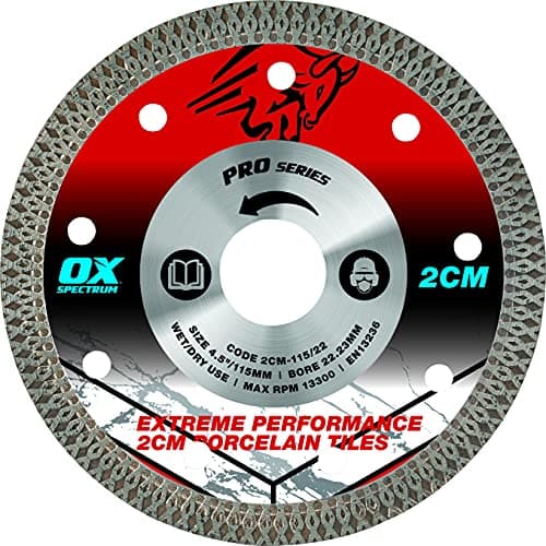 Image of OX Pro 2CM Porcelain Cutting Blade - 115/22.23mm, Blue