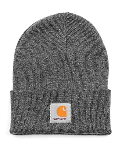 Image of Carhartt Acrylic Watch Hat Fedora, Grey (Dark Grey Heather), One Size