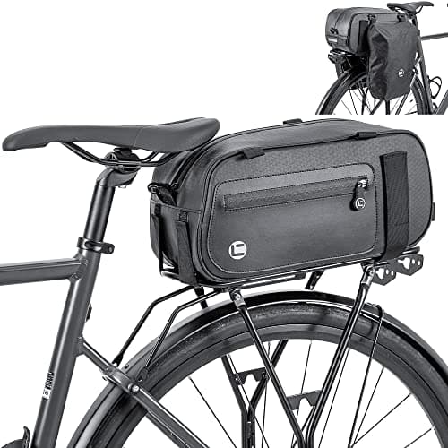 Image of HOMPER Cycle Saddle Rear Rack Pannier Bike Bag, 26L Waterproof Panniers Bags with Shoulder Strap, Black Bike Bags Trunk Bags for Bicycle Rear Rack