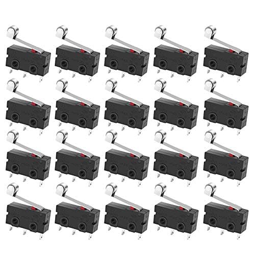 Image of GTIWUNG 20PCS Momentary Hinge Metal Roller Lever Micro Switch AC 5A 125 250V SPDT 3 Pins