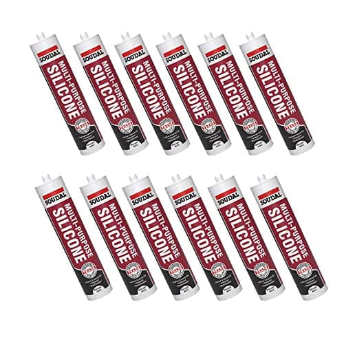 Image of Brilliant White Soudal Trade Silicone Multi Purpose Construction Sealant Acetoxy with Fungicide