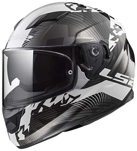 Image of LS2 FF320 Stream EVO HYPE DVS Full Face Motorbike Motorcycle Helmet Black White Titanium XS (53-54cm)