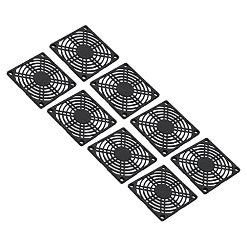 Image of PATIKIL 80mm Fan Filter, 8 Pack ABS Plastic Ventilator Grill Protector Guard for 80X80mm Fan Protective Cover DIY, Black