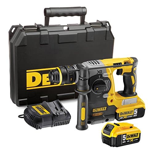 Image of DEWALT 18 V XR Brushless 24 mm, 2 kg SDS-Plus Hammer, 2 x 5 Ah ,Multi-colour,DCH273P2-GB,2 x 18V 5.0Ah Li-Ion Batteries