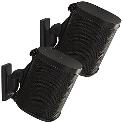 Image of Sanus Adjustable Speaker Wall Mounts Designed For SONOS ONE, PLAY:1 & PLAY:3 - Pair (Black)