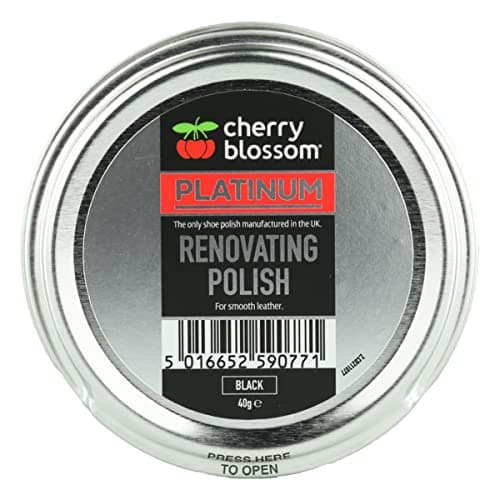 Image of Cherry Blossom Renovating Polish | Black | 40g | A shoe polish formulated to restore the appearance of fading leather footwear