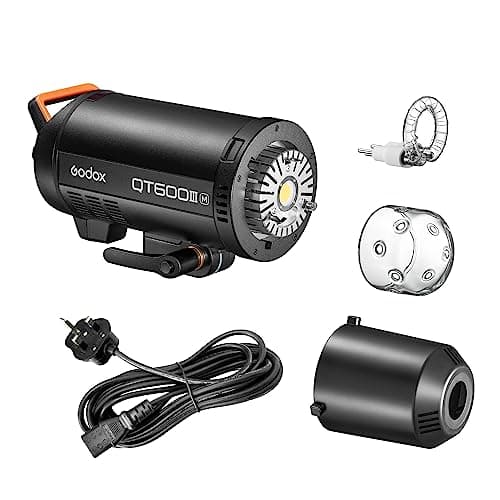 Image of Godox QT600III 600Ws Superfast Studio Flash Wireless Monolight Strobe Light Photo Lighting 5600K LED Video Lights High Speed Freeze Action Dance Photography Bowens Fit Universal Camera Kit (Single)