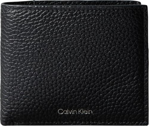 Image of Calvin Klein Men's FOIL Emboss EW Billfold W Coin LV04D1138G Wallets, Black (Black), One Size