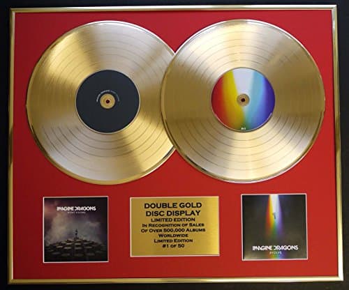 Image of IMAGINE DRAGONS/DOUBLE CD GOLD DISC DISPLAY/LTD. EDITION/COA/NIGHT VISIONS & EVOLVE