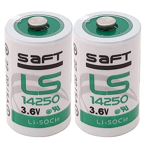 Image of 2-Pack Lithium Batteries for Saft LS14250 LS 14250 1/2 AA 3.6v Lithium Battery
