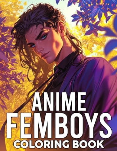 Image of Anime Femboys Coloring Book: Beautiful Portraits Coloring Pages Attractive Androgyny Characters Illustrations for Creativity LGBTQIA+ Gay Pride Trans Enby Non-Binary Genderqueer