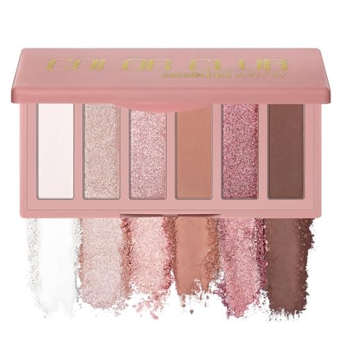 Image of SUSIKEKI 6 Colors Mini Eyeshadow Makeup Palette Blush-colored Neutral Tone Eye Shadow Matte & Shimmer Nude Make Up Pallet with Mirror Blendable Highly Pigmented Travel Size Gift Kit 03