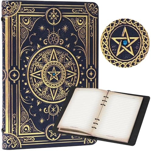 Image of Soar Forge Magic Refillable Notebook Journal for DND Binder - Story Forge 400 Pages (200 Sheets) with Worn Ancient Magic Design for DND or Fantasy Enthusiasts - Perfect for Dungeons and Dragons (D&D)
