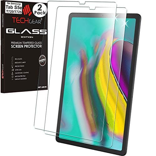 Image of TECHGEAR [2 Pack] GLASS Edition Screen Protector Compatible with Samsung Galaxy Tab S5e 10.5" (SM-T720 / SM-T725), Tempered Glass Screen Protector [9H] [HD Clarity] [Scratch-Resistant] [No-Bubble]