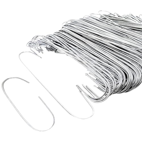 Image of - 300 Silver Bauble Hooks for Christmas Tree Decorations - Perfect for Hanging Baubles and Ornaments