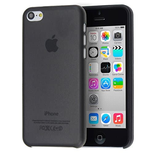 Image of doupi UltraSlim Cover for iPhone 5C, Fine Mat Feather Light Bumper Protector Sleeve Skin Case, Black
