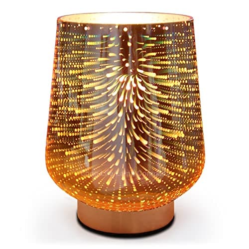 Image of Modern Glass Table Lamp 3D Speckle Copper Finish CL001
