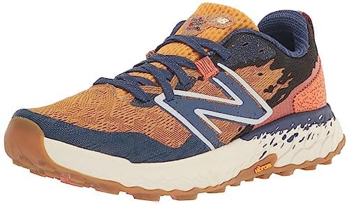 Image of New Balance Women's Fresh Foam X Hierro V7 GTX Trail Running Shoe, Golden Hour/Moon Shadow/Red Clay, 7